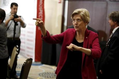 Warren spoke at an American Prospect forum on the role of journalism in progressive politic on Wednesday. 

