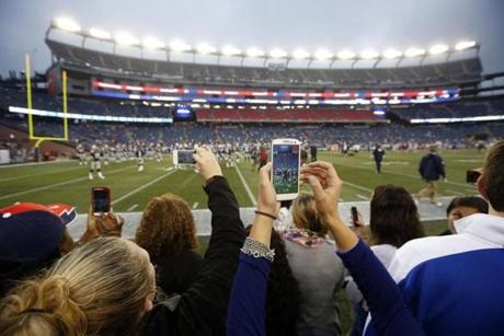 The Patriots installed Wi-Fi at Gillette Stadium in 2012; users could now broadcast video using that connection.
