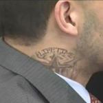 Aaron Hernandez in court with new tattoo