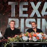 ?Texas Rising? cast members (from left) Ray Liotta, Jeffrey Dean Morgan, Bill Paxton, and Olivier Martinez during a press tour earlier this year.
