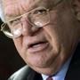 Former U.S. House of Representatives Speaker Dennis Hastert (R-IL) speaks during a news conference in Batavia, Illinois in this October 5, 2006 file photo. Hastert was indicted on May 28, 2015 on federal charges including making false statements to the FBI, the U.S. Attorney's Office in Chicago said. REUTERS/John Gress/Files
