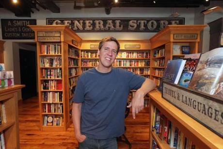 Jeff Kinney, author of the best-selling ?Diary of a Wimpy Kid,? inside his new bookstore An Unlikely Story in Plainville.
