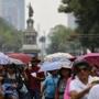 Members of a teacher's union marched in Mexico City this week.