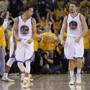 Stephen Curry and Klay Thompson will have to stretch the Cleveland defense with their outside shooting if Golden State is going to win the NBA championship. Mandatory Credit: Cary Edmondson-USA TODAY Sports