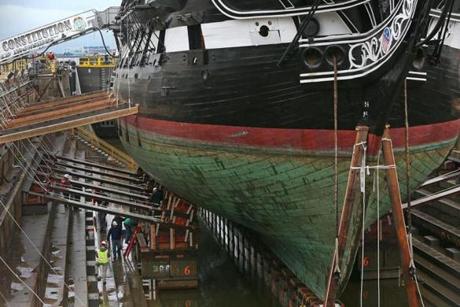 The USS Constitution will be worked on for repairs beginning on Tuesday. 
