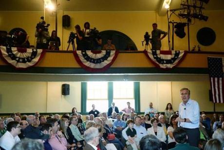 Jeb Bush spoke at Adams Memorial Opera House in Derry, N.H., on Tuesday after announcing his presidential bid the day before.
