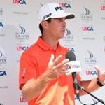 UNIVERSITY PLACE, WA - JUNE 21: Billy Horschel of the United States talks to the media after his final round of the 115th U.S. Open Championship at Chambers Bay on June 21, 2015 in University Place, Washington. (Photo by Harry How/Getty Images)
