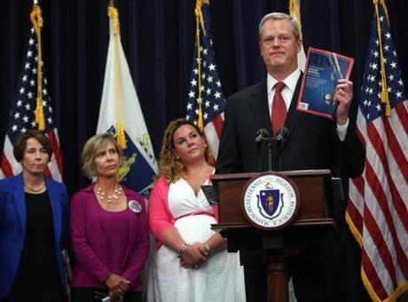 Governor Charlie Baker cited a Time magazine cover story during a press conference announcing the findings of his Opioid Working Group.
