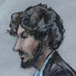 A courtroom sketch depicted Dzhokhar Tsarnaev standing before US District Judge George O'Toole Jr. as he addressed the court on Wednesday.