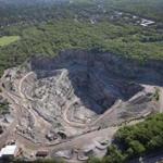 BOSTON, MA - 5/30/2014: West Roxbury quarry surrounded by green...AERIAL (David L Ryan/Globe Staff Photo) SECTION: METRO TOPIC