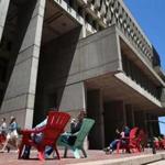 Plastic chairs were recently stationed on City Hall Plaza. What could be next for the concrete expanse?