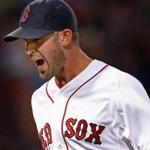 Rick Porcello is pumped after getting out of a jam in the fourth that could have been much worse than two runs allowed.