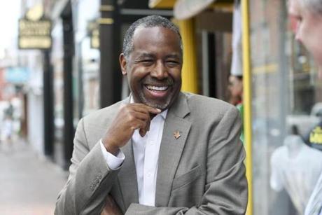 Dr. Ben Carson, a Republican presidential hopeful, made a favorable impression on some New Hampshire voters Friday.
