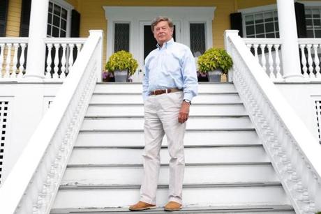 Retired Genzyme chief executive Henri Termeer posed for a portrait at his office in Marblehead.
