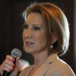 Carly Fiorina, speaking to the Salem, N.H., Chamber of Commerce last week, is supported by about 1 percent of respondents in national polls. 