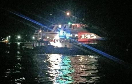The Coast Guard said it rescued 113 people from the vessel Pied Piper, which ran aground late Tuesday near Woods Hole.
