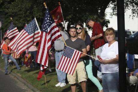 Crowds lined the streets of Springfield on Friday to honor fallen Marine Thomas J. Sullivan, who was killed in Chattanooga.
