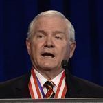 Former Defense Secretary Robert Gates addressed the Boy Scouts of America's annual meeting in Nashville, Tenn., after being selected as the organization's new president in May 2014.