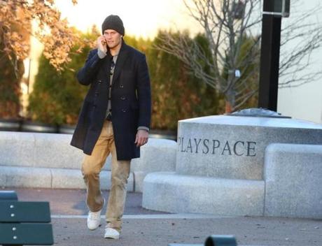BOSTON, MA - DECEMBER 07: Tom Brady is seen on December 07, 2013 in Boston, Massachusetts. (Photo by Stickman/Bauer-Griffin/GC Images)
