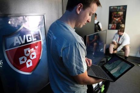 American Video Game League founder Victor Suski prepared for the tournament at his gaming center in Newton.
