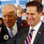 Seth Moulton (left) and Vice President Joe Biden appeared at a campaign rally for Moulton in October 2014 in Lynn. Moulton, a freshman member of the US House, admires Biden. ?He?s a political mentor of mine. And he?s been very good to me.?