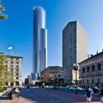 Rendering of proposed Copley Place Towers. A view from Copley Square. (Elkus Manfredi Architects)