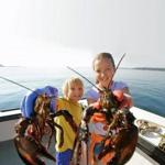Haul in lobsters in Casco Bay, Maine 