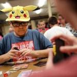 Elijah Gonzalez wore a Pikachu hat at a game in New Bedford.