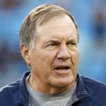 New England Patriots head coach Bill Belichick before a preseason NFL football game against the Carolina Panthers in Charlotte, N.C., Friday, Aug. 28, 2015. The Patriots won 17-16. (AP Photo/Bob Leverone)
