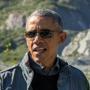 President Obama spoke with the Exit Glacier in Seward, Alaska, as a backdrop.