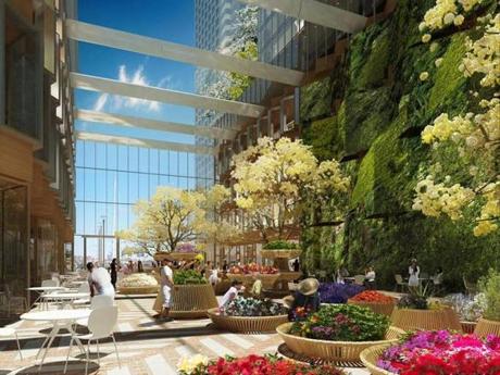 Developer Don Chiofaro planned to install a massive indoor garden inside his Harbor Garage tower project on the Boston waterfront. 
