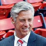 Dave Dombrowski was joined by his son, Landon, and Red Sox executive Sam Kennedy at Fenway Park in August.