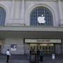 A crew worked outside the Bill Graham Civic Auditorium in San Francisco, as preparations continue for the Apple event. 