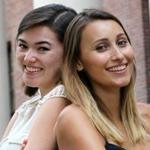 Harvard seniors Olivia Miller (left) and Tess Davison said they are frustrated with being excluded from stage roles.