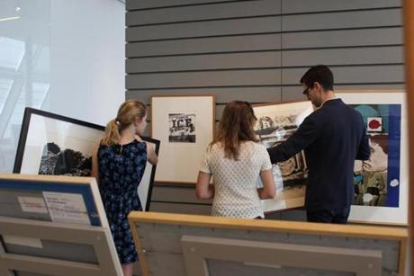 Harvard students chose prints during the first day of the Student Print Rental Program at the Harvard Art Museums. 
