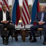 President Obama met with Russian President Vladimir Putin in Northern Ireland in 2013.
