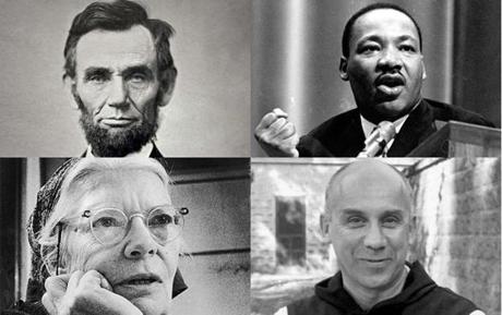  Pope Francis cited four Americans in his speech to Congress. Clockwise from top left: President Abraham Lincoln, civil rights leader Martin Luther King Jr., Trappist monk and writer Thomas Merton, and social activist Dorothy Day.

