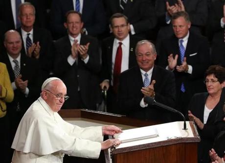 Pope Francis addresseda joint meeting of Congress.
