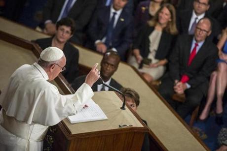 Pope Francis addressed a joint meeting of Congress.
