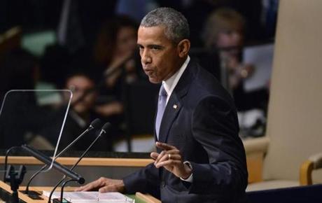 President Obama spoke during the the 70th session of the United Nations General Assembly at United Nations headquarters in New York on Monday.

