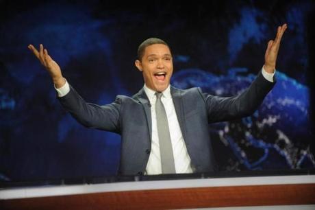 Trevor Noah reacted Monday while hosting the debut of The Daily Show with Trevor Noah.?
