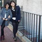 Students Cassie Li (left) and Cassie Yu, both of China, enrolled at Northeastern University.