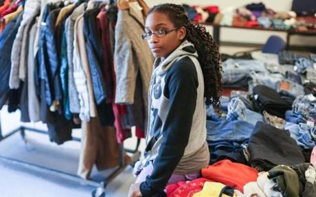 Kalsie King, a student at John D. O?Bryant School of Mathematics & Science,
 collected more than 1,200 pieces of clothing. King?s mother was homeless for one year when she was an O?Bryant student.
