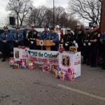 State Police and US Marine Corps officials kicked off their Toys for Tots partnership.