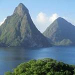 Saint Lucia?s pitons, mountainous volcanic plugs, are popular for climbing.