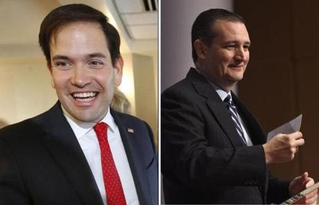 Senators Ted Cruz and Marco Rubio, both 44, have been gaining momentum in GOP primary polls recently. 
