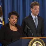 US Attorney General Loretta Lynch, who appeared with US Attorney Zachary Fardon (right) of the Northern District of Illinois, delivered remarks during a press conference to announce a probe into the Chicago Police Department.