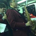 A free concert on the MBTA, courtesy of the Harvard band.