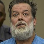 Robert Dear shouts in the middle of court proceedings where he was charged with 179 counts, including first-degree murder, in connection with the deadly shooting rampage last month at a Planned Parenthood clinic, in Colorado Springs, Colo., Dec. 9, 2015. Dear frequently disrupted the proceedings, shouting out declarations of anger and defiance. â??Iâ??m guilty. Thereâ??s no trial. Iâ??m a warrior for the babies,â?? he yelled at one point. (Andy Cross/Pool via The New York Times) -- FOR EDITORIAL USE ONLY. -- 