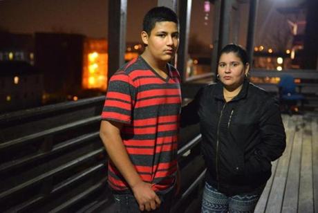  Wandaliz Sepulveda and son, Ivan Gonzalez (12)  at their home in Holyoke. Ivan was one of the students abused at the Peck School in Holyoke. 
